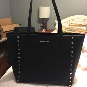Michael Kors Large Black Leather Tote